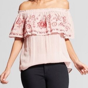 Pink Knox Rose Off Shoulder top